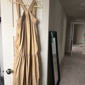 Beside You beige maxi summer dress